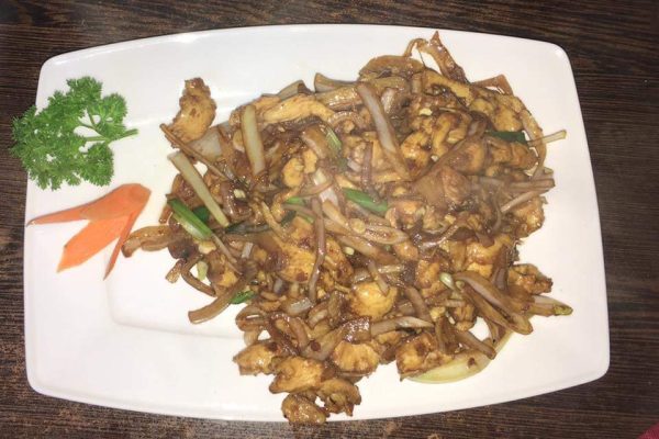 Poulet aux oignons