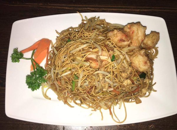67. Nouilles sautées aux scampis
