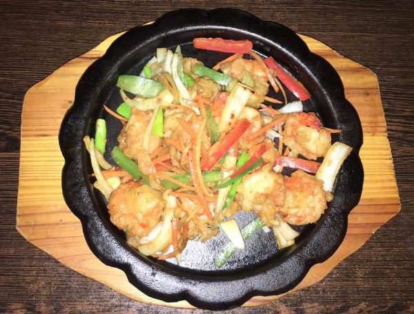 14D. Scampis grillés flambés